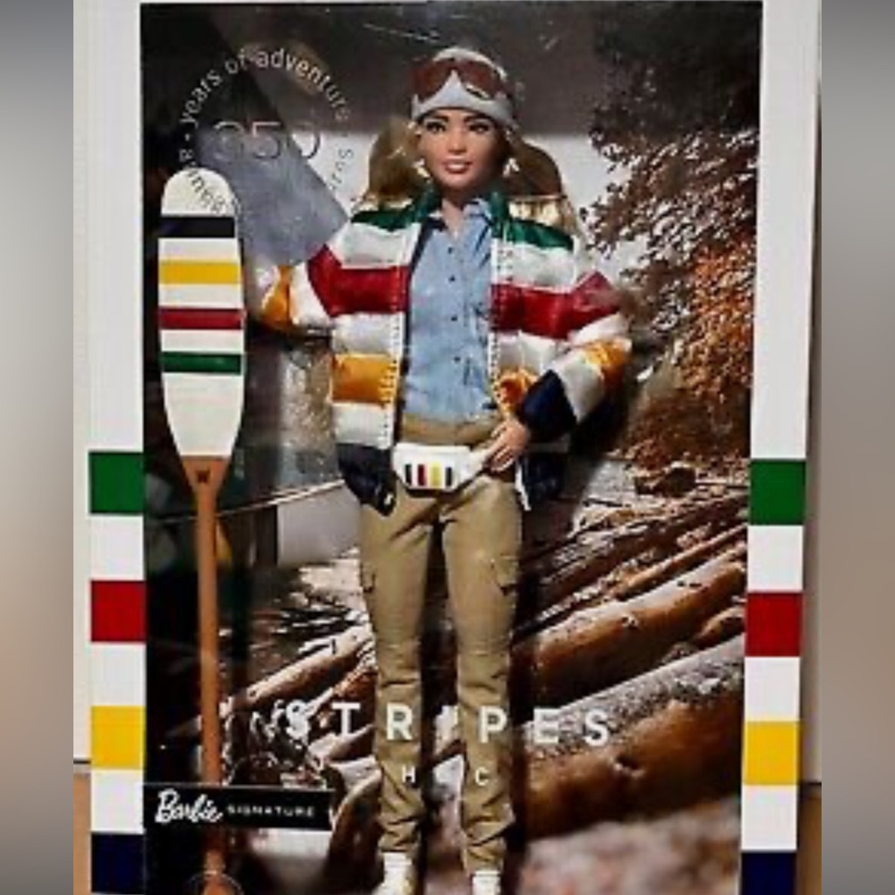 Barbie 350 Years of Adventure Hudson Bay Canada HBC Stripes Limited Edition